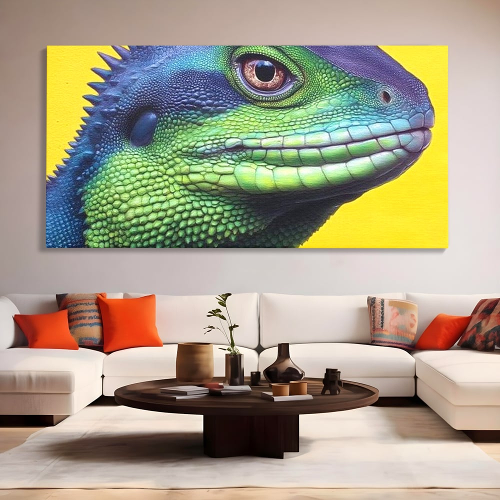 Tablou Canvas cu Soparla Verde si Albastra, Verde si Albastru, M1520